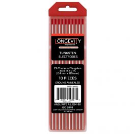 Elettrodi 2.4x150mm 10 Elettrodi Di Tungsteno Al Torio 2% Per - 8