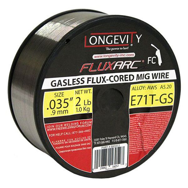 2lb .035 E71T-GS Flux Cored Gasless Steel Mig Weld Wire 